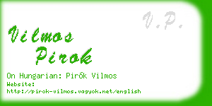 vilmos pirok business card