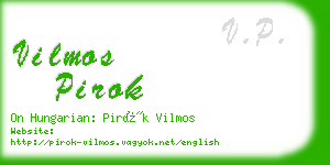 vilmos pirok business card